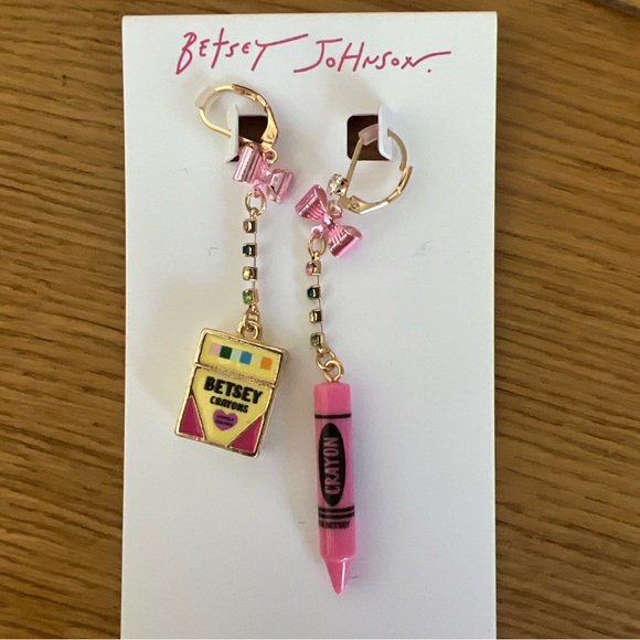 Betsey Johnson Crayon Earrings - Picture 2 of 4